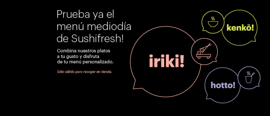 Prueba el menú de mediodía de Sushifresh